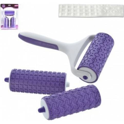 Marzipanrolle mit 3 Mustern