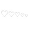 Glatte Herzausstecher 5 Stk.