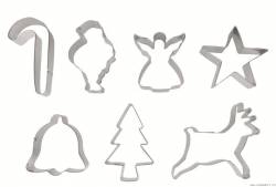 Weihnachtsplätzchenausstecher-Set - 7 Stück