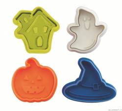 Halloween-Locherset aus Plastik - 4 Stück