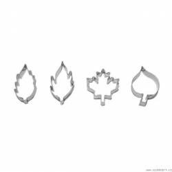 Set mit Blattausschnitten