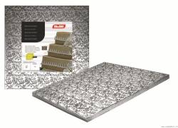 Tortenuntersetzer quadratisch silber