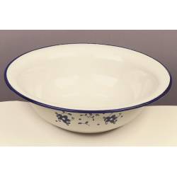 Emaille-Schale 32cm - Blumen - Ibili