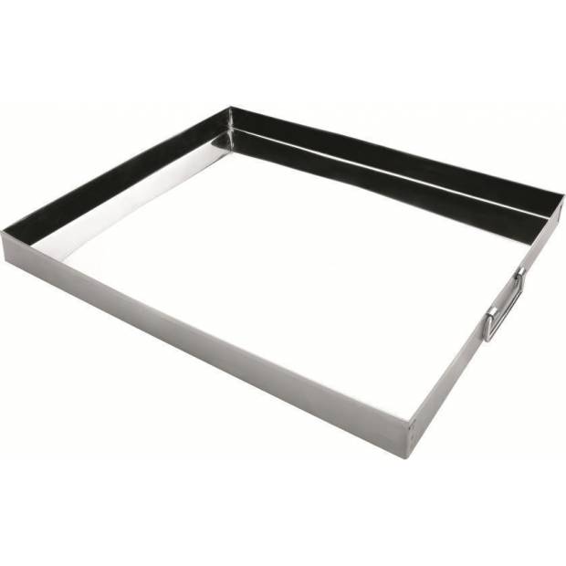 Edelstahl-Backform mit Griff 36x27x3,5cm