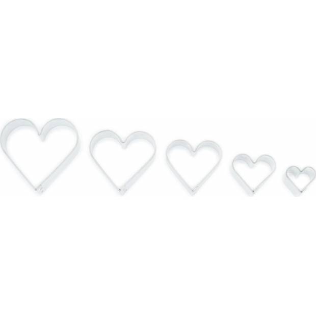 Glatte Herzausstecher 5 Stk.