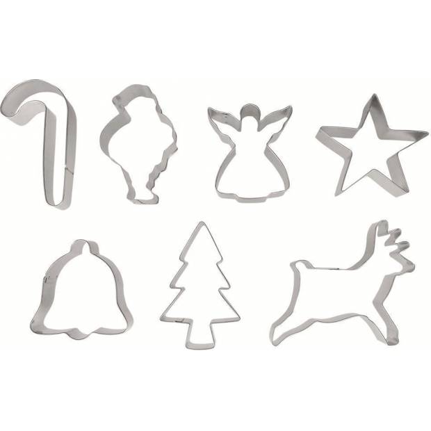 Weihnachtsplätzchenausstecher-Set - 7 Stück