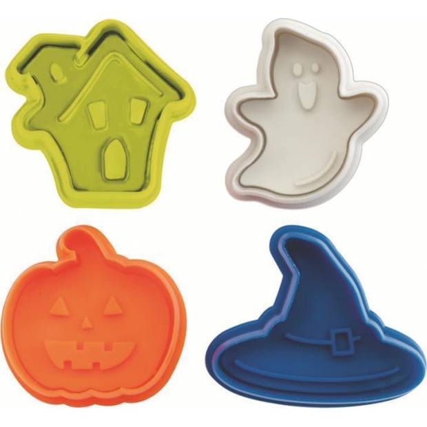 Halloween-Locherset aus Plastik - 4 Stück