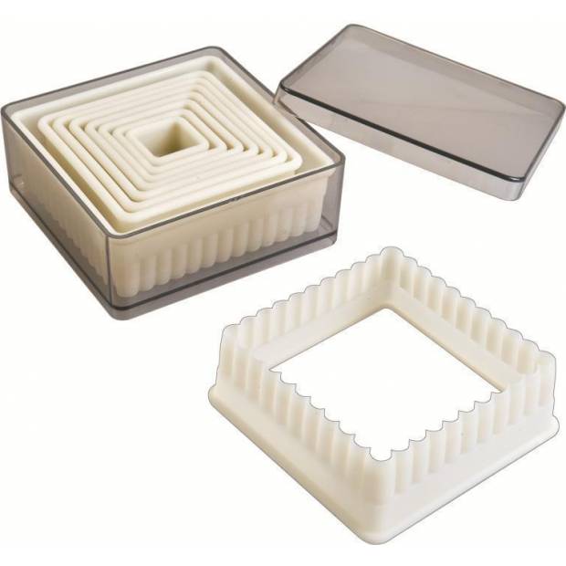 Nylon Quadratisch gewelltes Set - 9tlg.