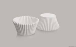 Konditorei Cupcake rund weißes Set 7x3,5cm - 50Stück