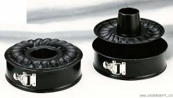 Schwarze Backform mit Griff 26x7 cm