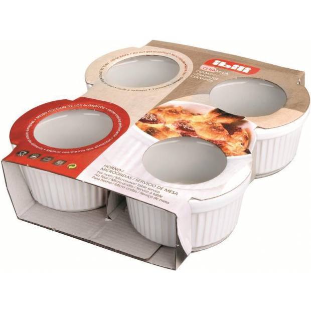 Backformen 4 Stk. Durchmesser 9x5cm