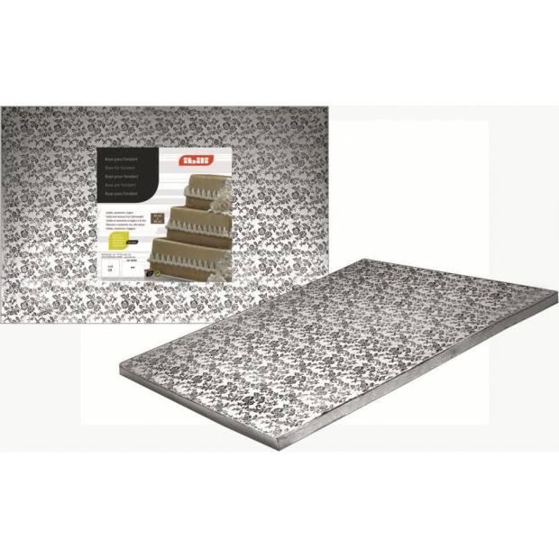 Tortenuntersetzer quadratisch silber 25x25cm