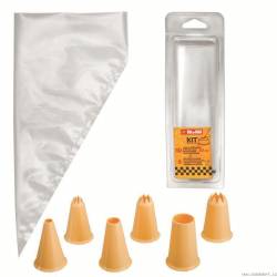 Gebäckbeutel-Set 10 Stück + Dekorationstüllen 6 Stück