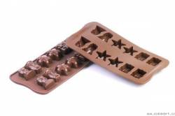 Silikonform für Schokolade - Weihnachten