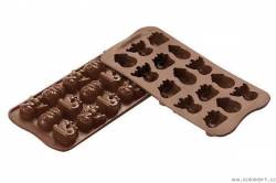 Silikonform für Schokolade - Frohe Weihnachten