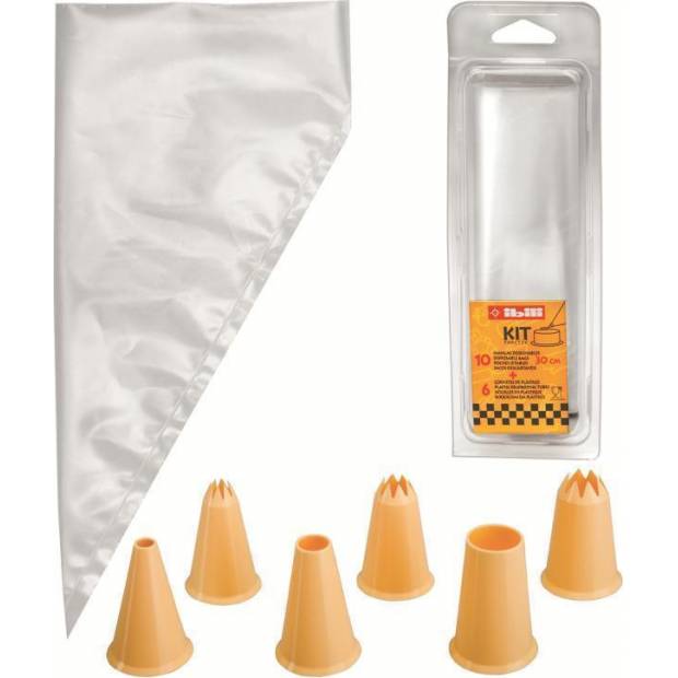 Gebäckbeutel-Set 10 Stück + Dekorationstüllen 6 Stück