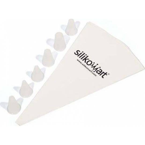 Spritzbeutel 34cm mit einem Satz Endkappen.