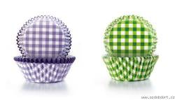 Papier-Cupcakes mit Blumenmuster 7,5 x 4cm