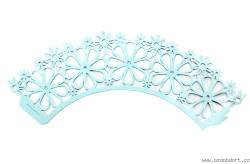 Dekorativer Kragen für Becher - blau