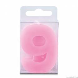 Kerze in Form einer Ziffer rosa