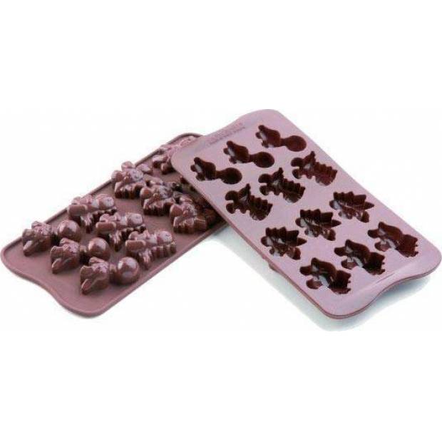 Silikonform für Schokolade - Dinosaurier