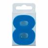 Kerze in Form der Nummer 8 - mini, blau
