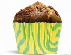 Pappbecher für Muffins grün und gelb