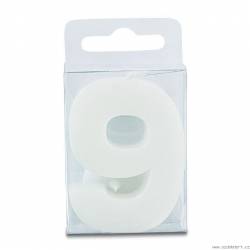 Kerze in Form einer Ziffer weiß