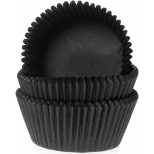 Gebäck Cupcake schwarz mini