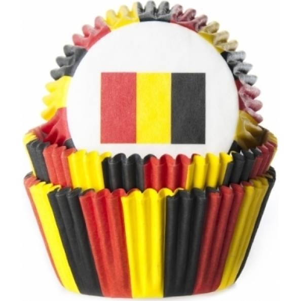 Muffinformen Flagge Belgien 50 Stück