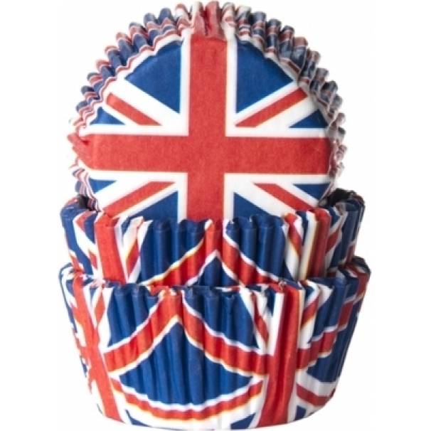 Papier-Muffinförmchen Union Jack 50 Stück