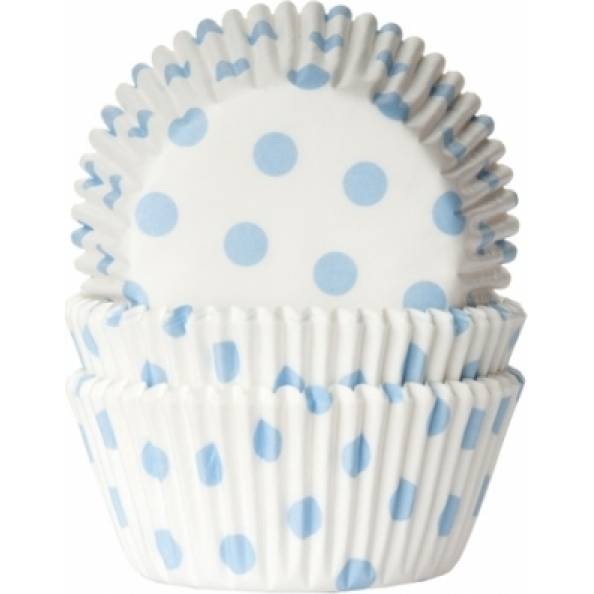 Muffin-Körbchen 50 St. hellblau gepunktet