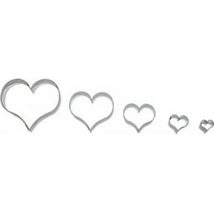 Gebogene Herzen 5Stück