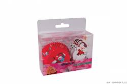 Papier Cupcakes und Nadelkissen - Schneemänner - Satz von 48