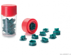 Weihnachtsstempel mit Zentrum aus Kunststoff - Satz 10 Stück