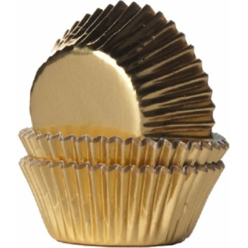 Mini Muffinförmchen Glänzend gold 36Stk