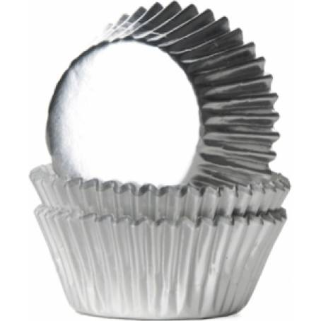 Mini Muffinförmchen SHINY silber 36Stk