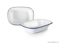 Emaillierte Mini-Backform 20 x 14 x 5 cm ohne Deckel