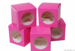 Papier-Cupcake-Box rosa 5pcs