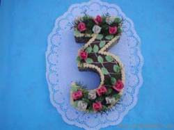 Tortenform Ziffern 3 34cm