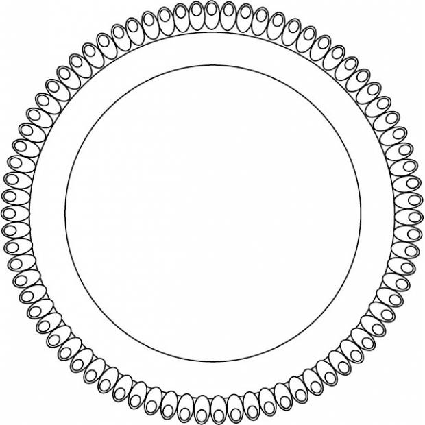 Kunststofftablett weiß, Kreis 34cm