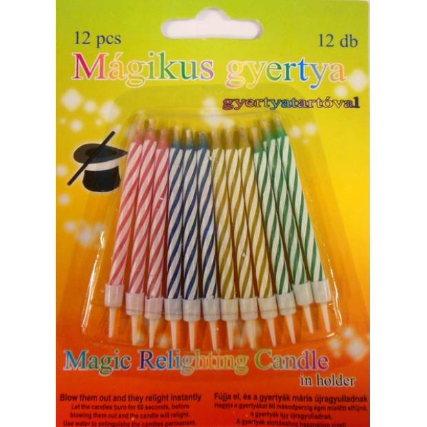 Tortenkerzen unlösbar - 12 Stück