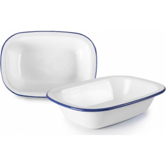 Emaillierte Mini-Backform 20 x 14 x 5 cm ohne Deckel