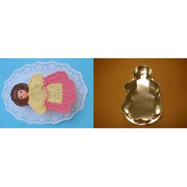 Tortenform Puppe groß 37x7,5cm