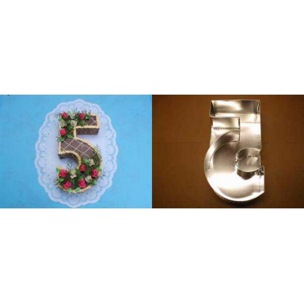 Tortenform Ziffern 5 34cm