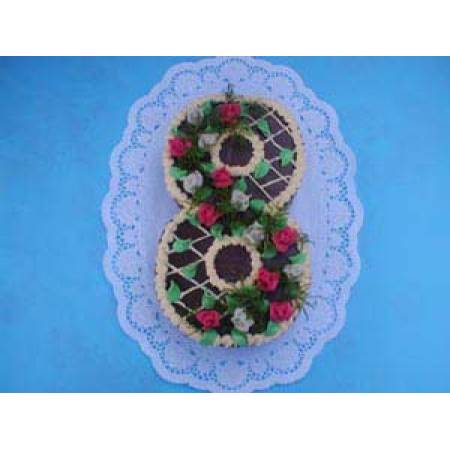 Tortenform Ziffern 8 34cm