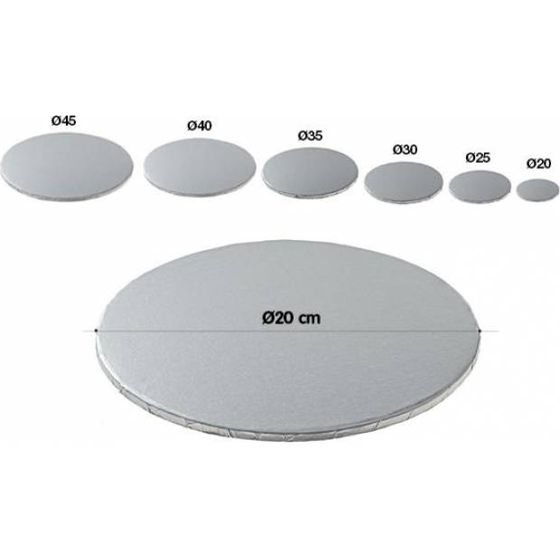 Tortenuntersetzer silber 20cm