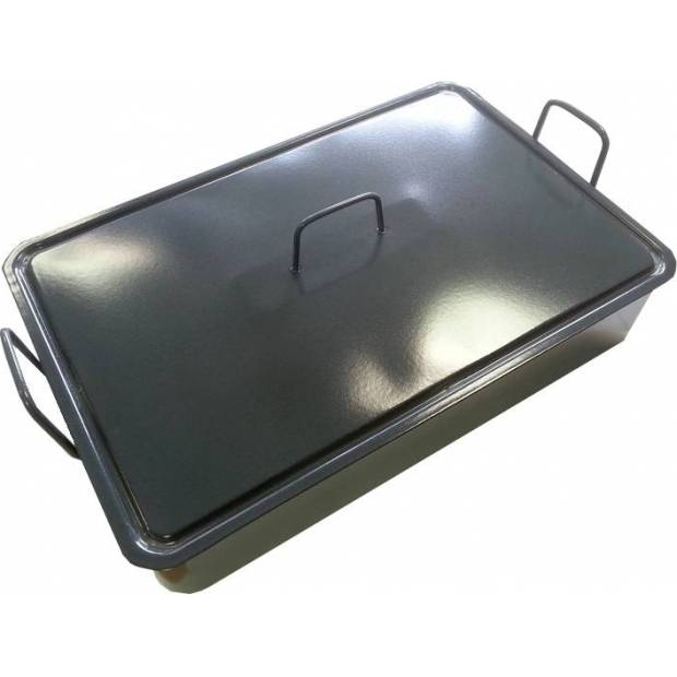 Emaille-Backform mit Deckel 50x30x12cm