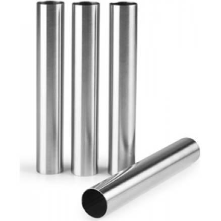 Edelstahl-Dessertröhrchen 4 Stück 14cm Durchmesser 2cm
