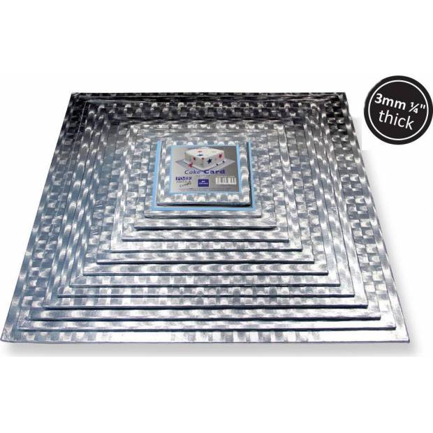 Tortenuntersetzer silber - quadratisch